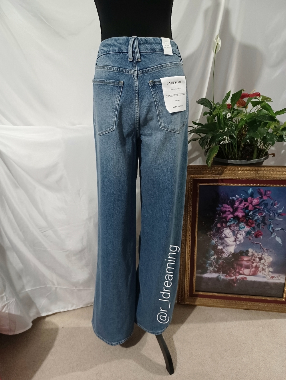 NWT Good American Good Skate Wide Jeans Size 10/30 in Indigo1142 - Picture 7 of 16